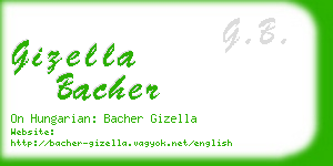 gizella bacher business card